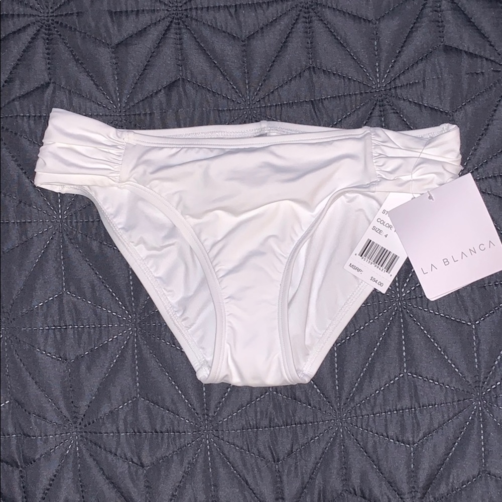 White bikini bottoms